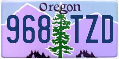 OR license plate 968TZD