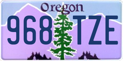 OR license plate 968TZE