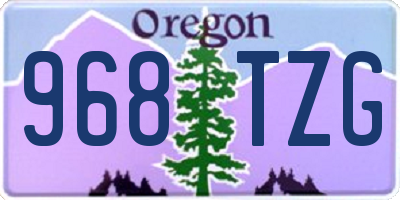 OR license plate 968TZG