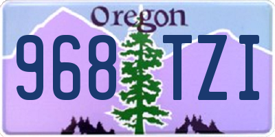 OR license plate 968TZI