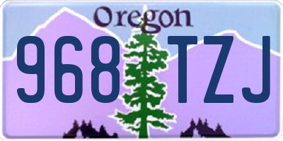 OR license plate 968TZJ