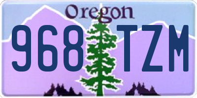 OR license plate 968TZM