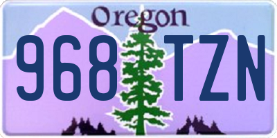 OR license plate 968TZN
