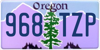 OR license plate 968TZP