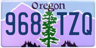 OR license plate 968TZQ