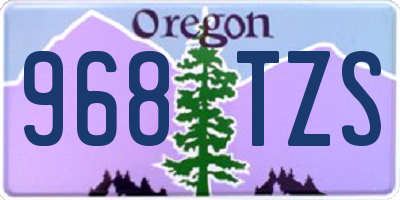 OR license plate 968TZS