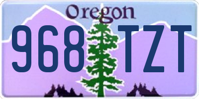 OR license plate 968TZT