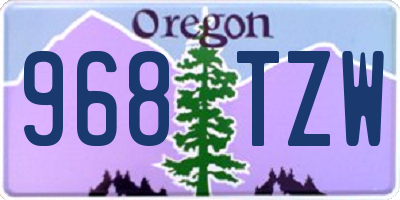 OR license plate 968TZW