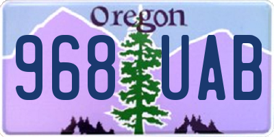 OR license plate 968UAB