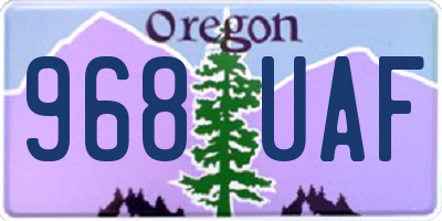 OR license plate 968UAF