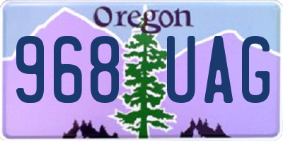 OR license plate 968UAG