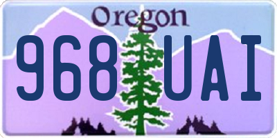 OR license plate 968UAI