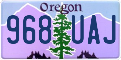 OR license plate 968UAJ