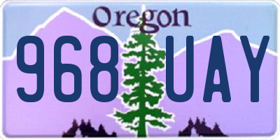 OR license plate 968UAY