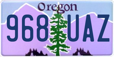 OR license plate 968UAZ