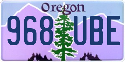 OR license plate 968UBE