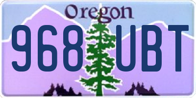 OR license plate 968UBT