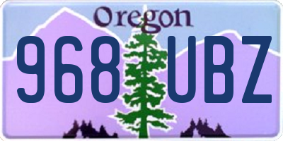 OR license plate 968UBZ