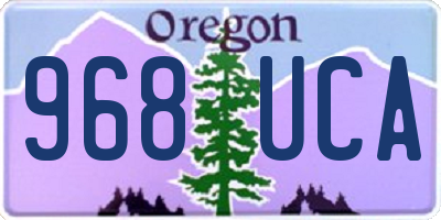 OR license plate 968UCA