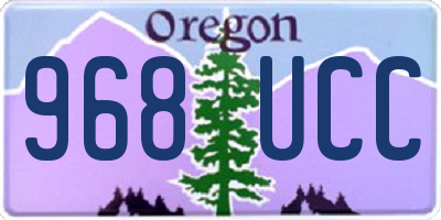 OR license plate 968UCC