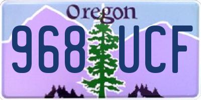 OR license plate 968UCF