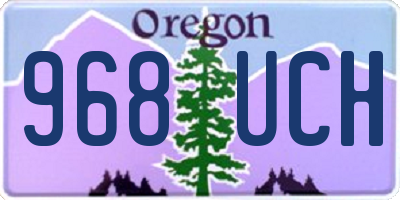 OR license plate 968UCH