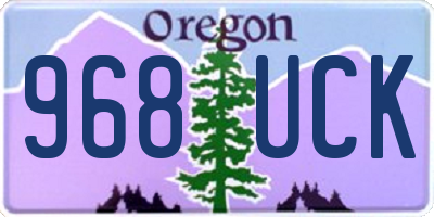 OR license plate 968UCK
