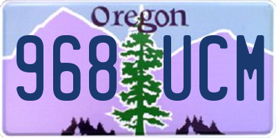 OR license plate 968UCM