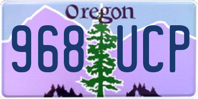 OR license plate 968UCP