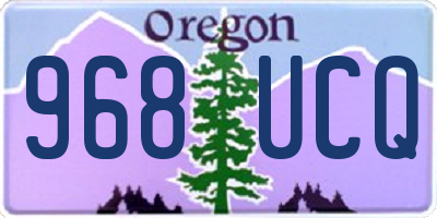 OR license plate 968UCQ