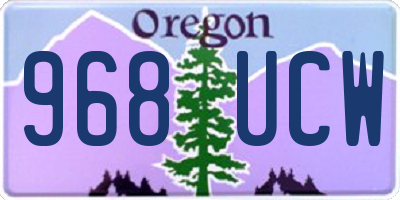 OR license plate 968UCW