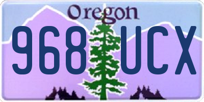 OR license plate 968UCX