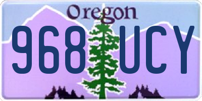 OR license plate 968UCY