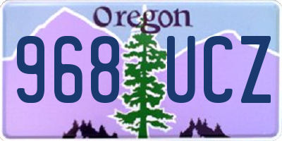 OR license plate 968UCZ