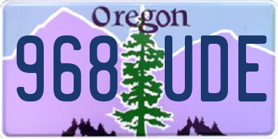 OR license plate 968UDE