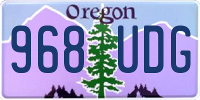 OR license plate 968UDG