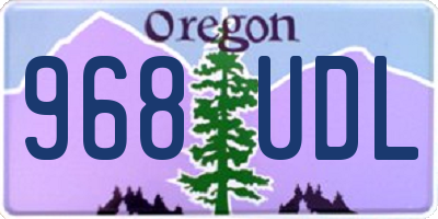 OR license plate 968UDL