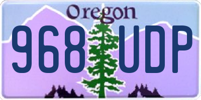 OR license plate 968UDP