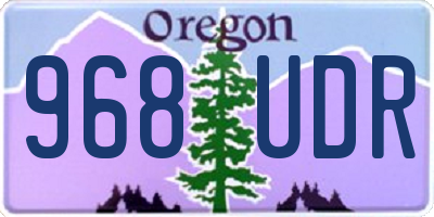 OR license plate 968UDR