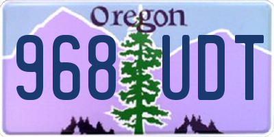 OR license plate 968UDT