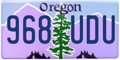 OR license plate 968UDU