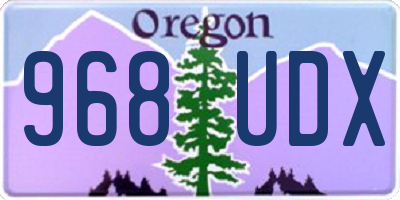 OR license plate 968UDX