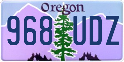 OR license plate 968UDZ