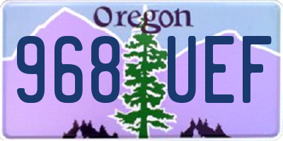 OR license plate 968UEF