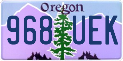 OR license plate 968UEK