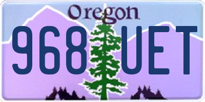 OR license plate 968UET