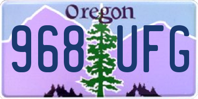OR license plate 968UFG