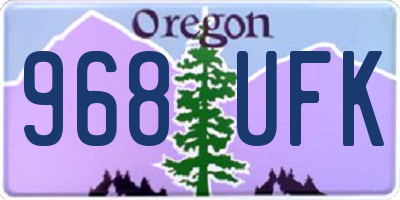 OR license plate 968UFK