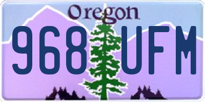 OR license plate 968UFM