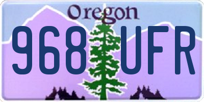 OR license plate 968UFR